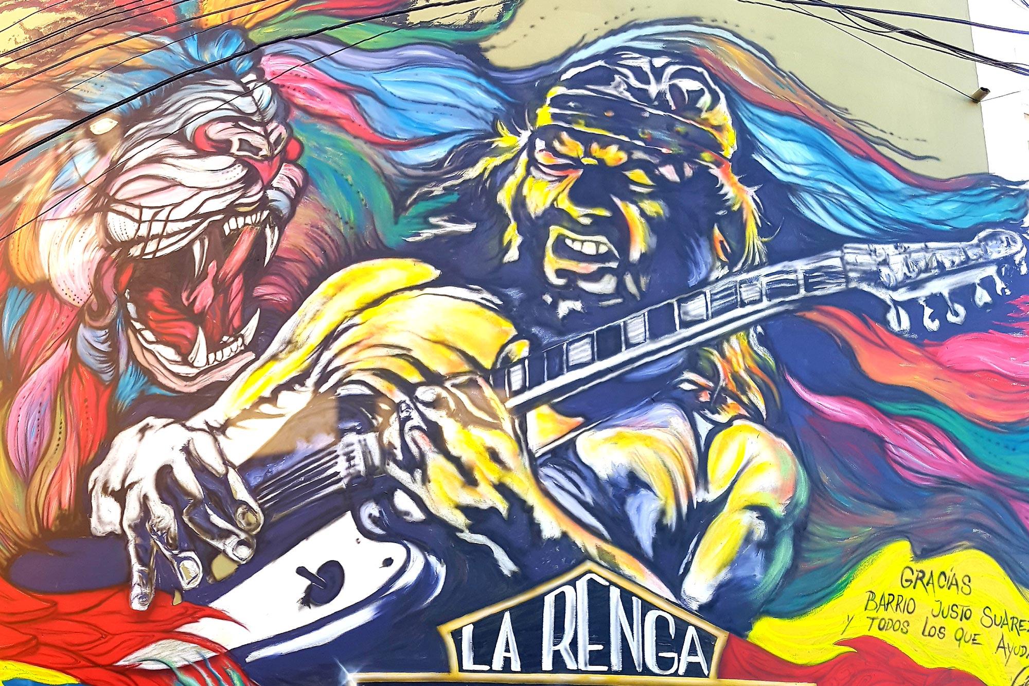En Mataderos pintaron el último mural en honor a La Renga