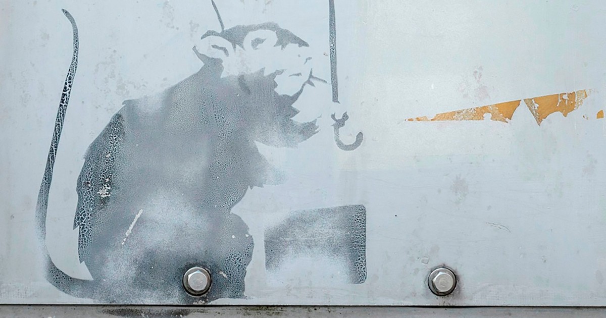 Afirman que Rata con Paraguas en Tokio es obra de Banksy