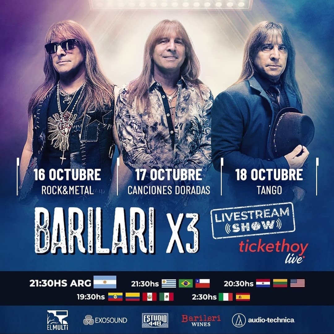 Adrián Barilari presenta su gira virtual Barilari X3 Livestream