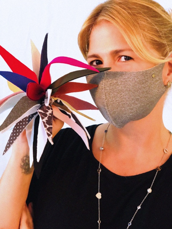 La diseñadora Marianna Di Stefano presentó su colección de tapabocas