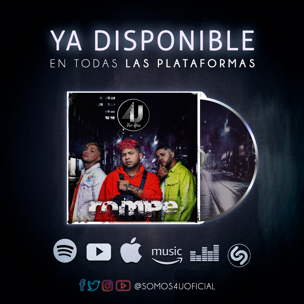 La boys band panameña 4U «Rompe» las plataformas digitales