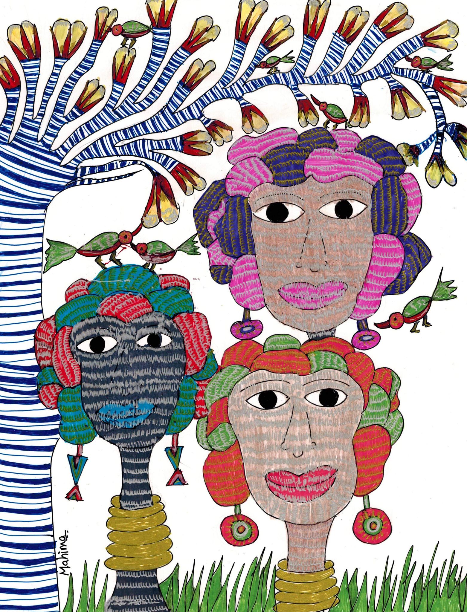 “Conecction” pieza artística de Dr.Mahima Gupta inspirada en Ubuntu para “Arte por Inclusión”
