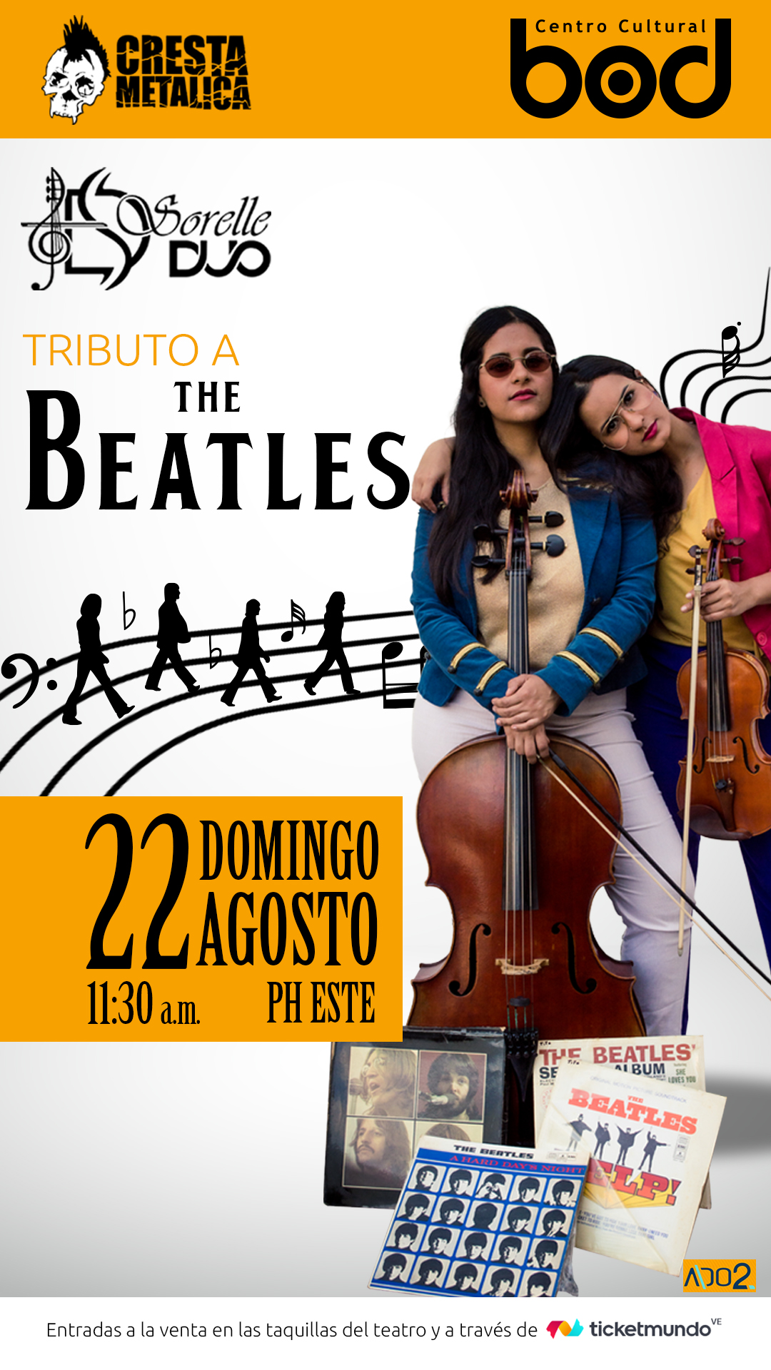 El Sorelle Dúo interpreta a The Beatles en formato de violín y violonchelo