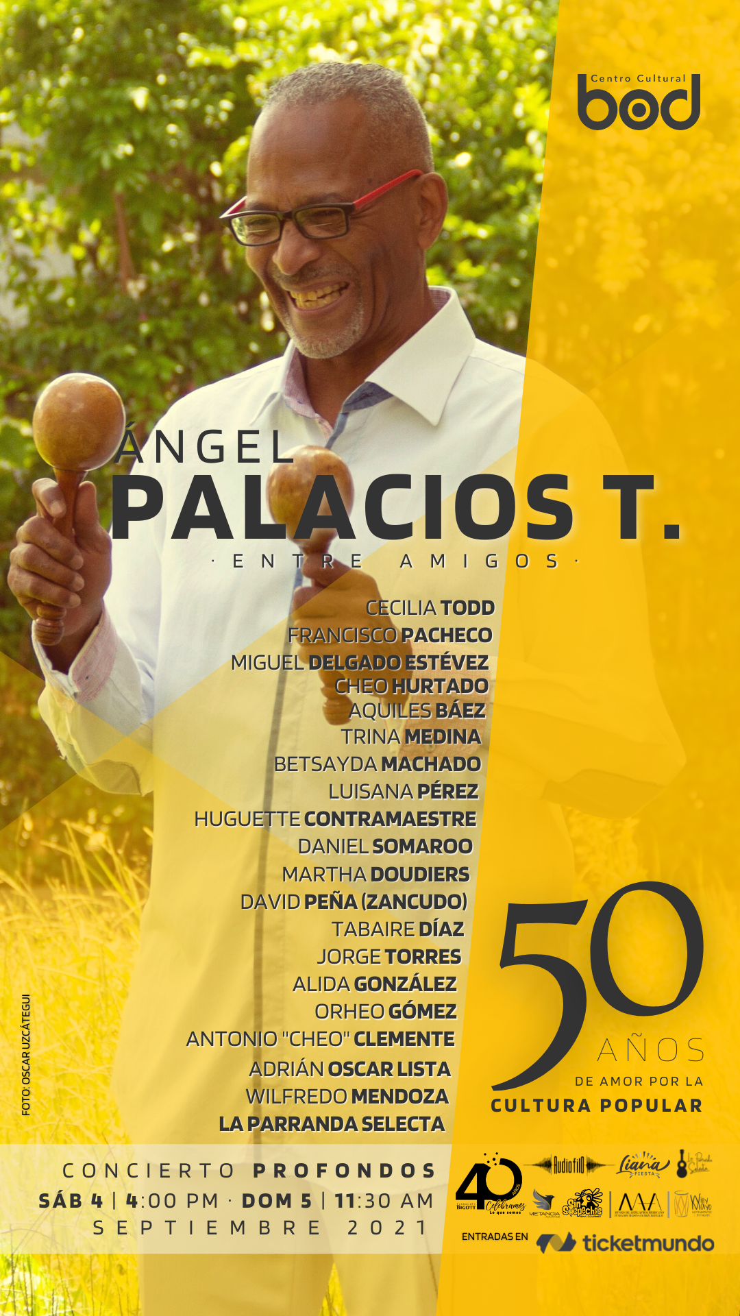 Grandes nombres de la música venezolana se unen en un concierto irrepetible en el BOD