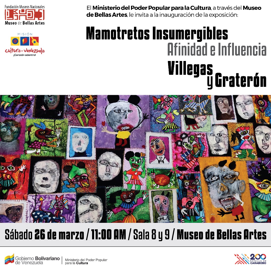 Carola Villegas y José Gregorio Graterón presentan la exposición “Mamotretos Insumergibles” en el Museo de Bellas Artes