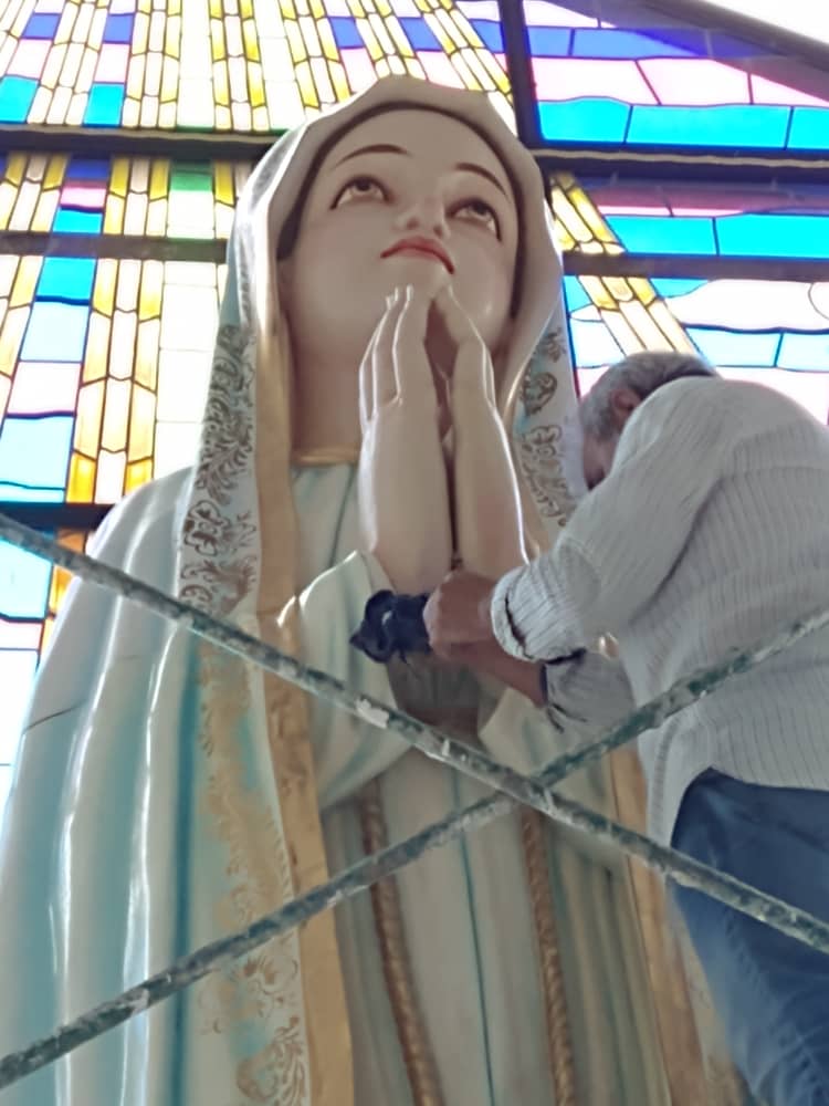 Instalada imagen de la Virgen de Fátima en el Santuario construido en su honor
