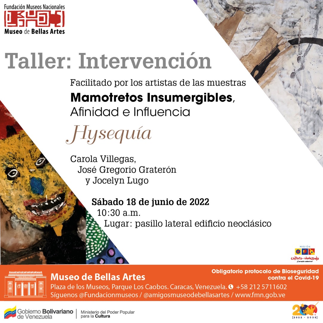 Este sábado 18/06 Taller Intervención con los artistas de “Mamotretos Insumergibles” e “Hysequia”