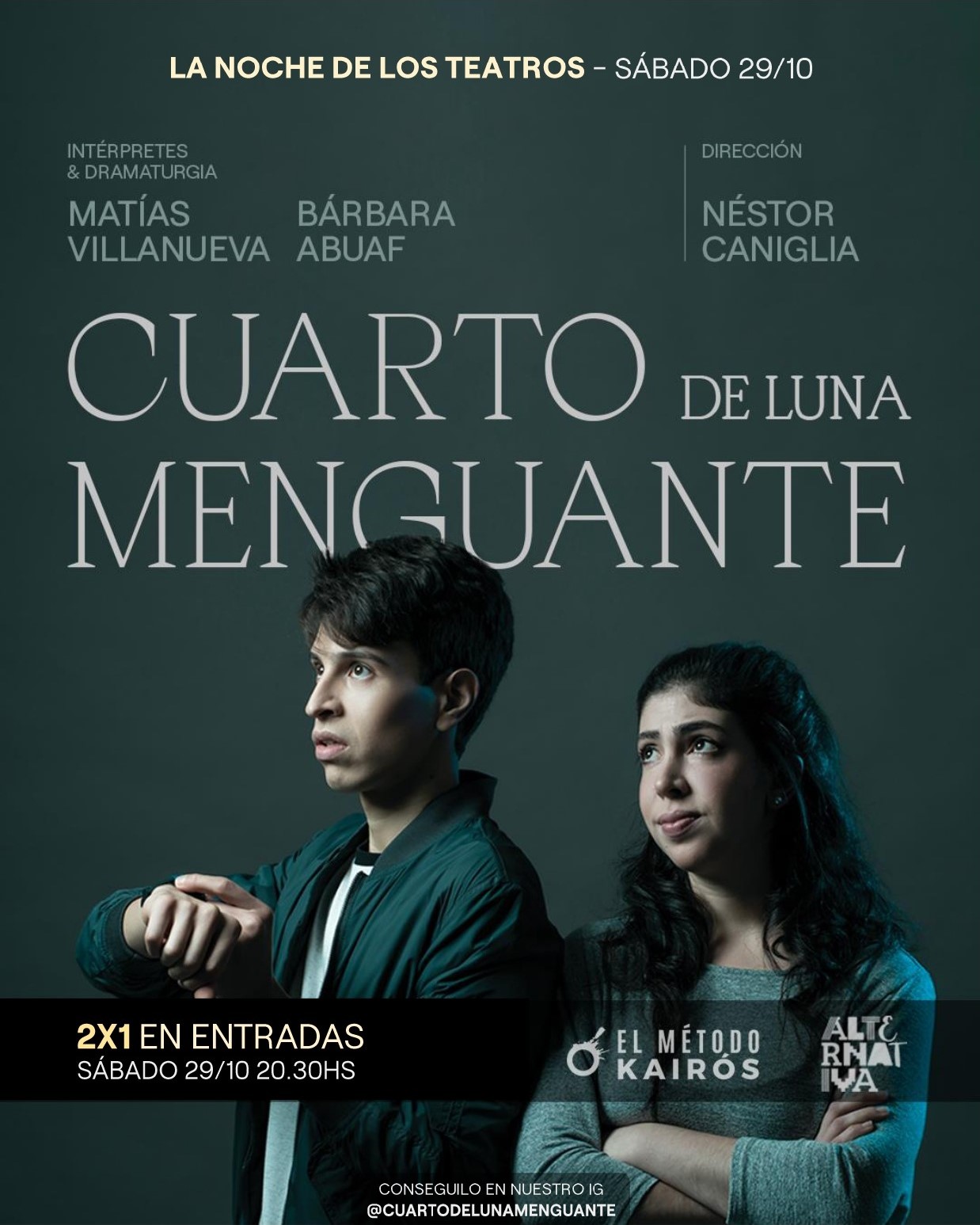 «Cuarto de Luna Menguante» se suma a la Noche de los Teatros